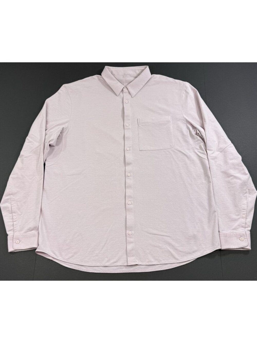 Lululemon Mens Commission Shirt Long Sleeve Button Up Oxford Size 2XL Pink